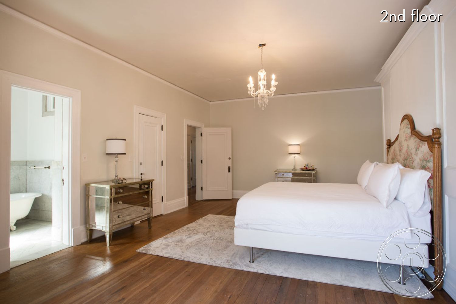The Rosenheim Mansion - indoors, furniture, room, bed, bedroom, wood, hardwood, corner