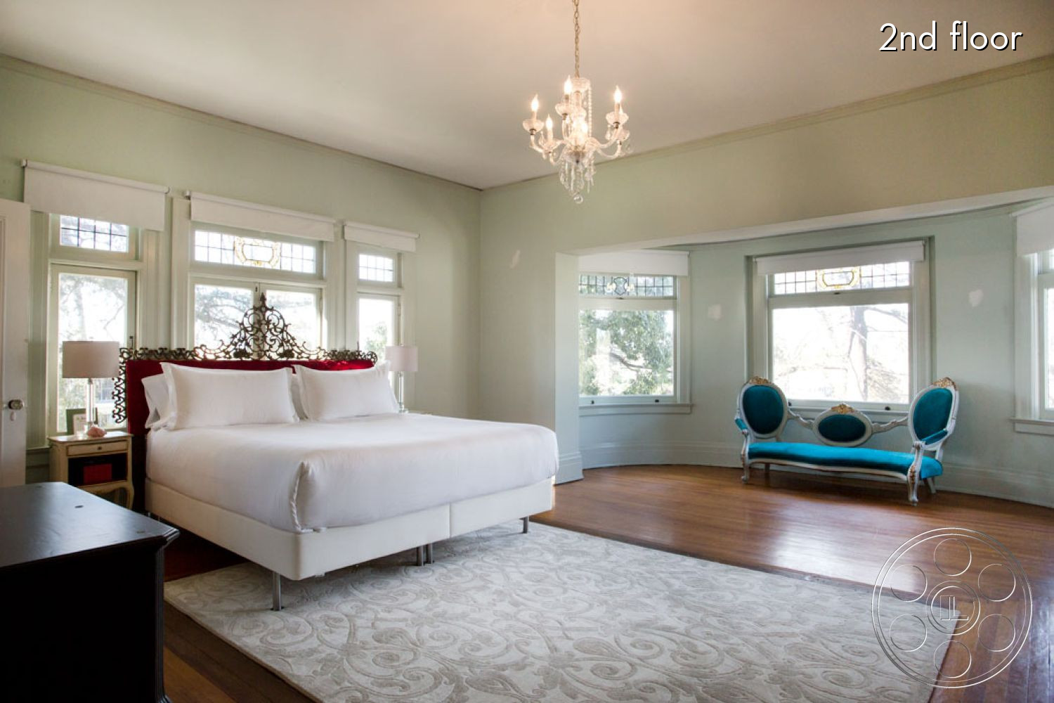 The Rosenheim Mansion - indoors, furniture, room, bedroom, wood, hardwood, rug