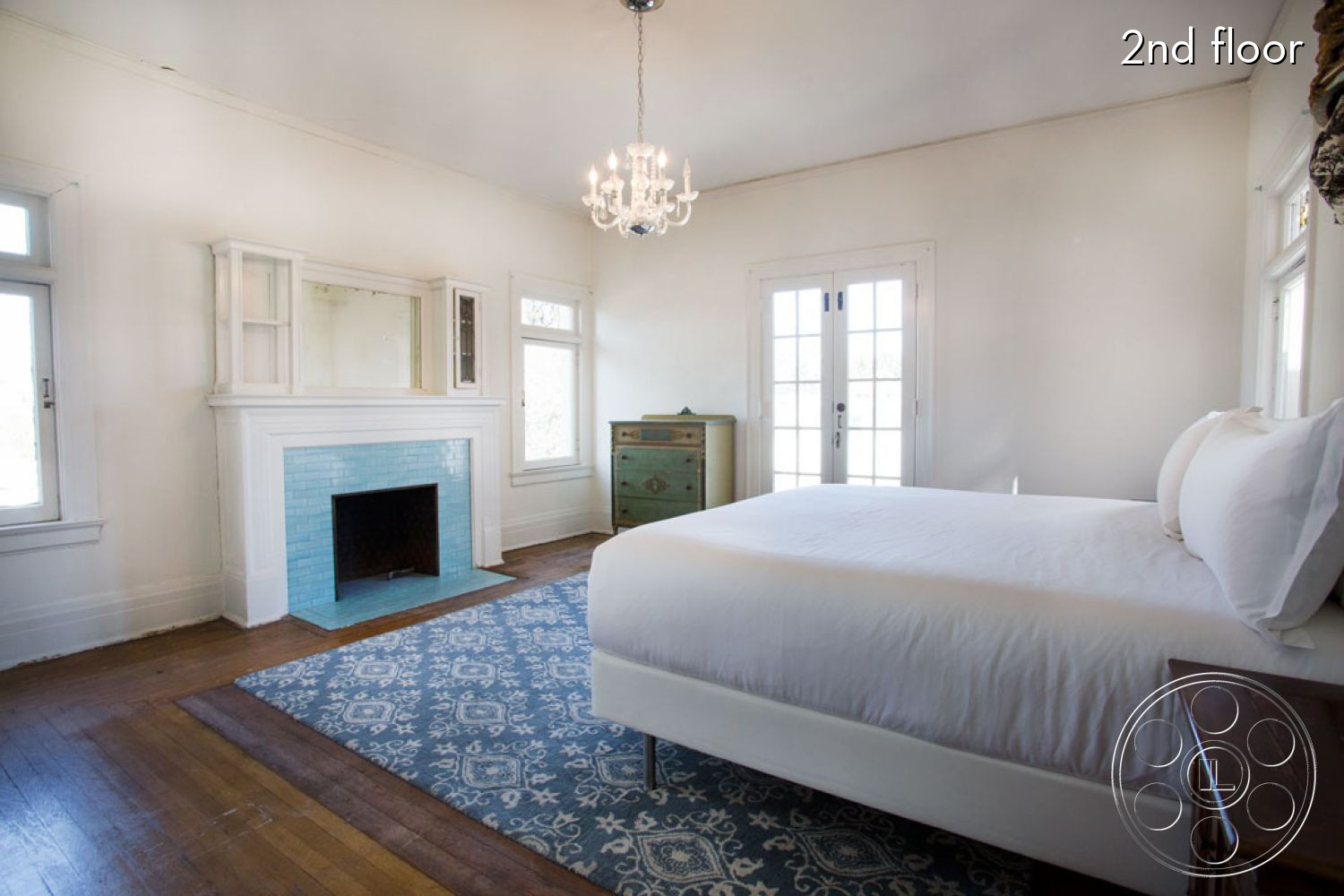 The Rosenheim Mansion - indoors, furniture, bed, fireplace, wood, home decor, hardwood, corner, hearth