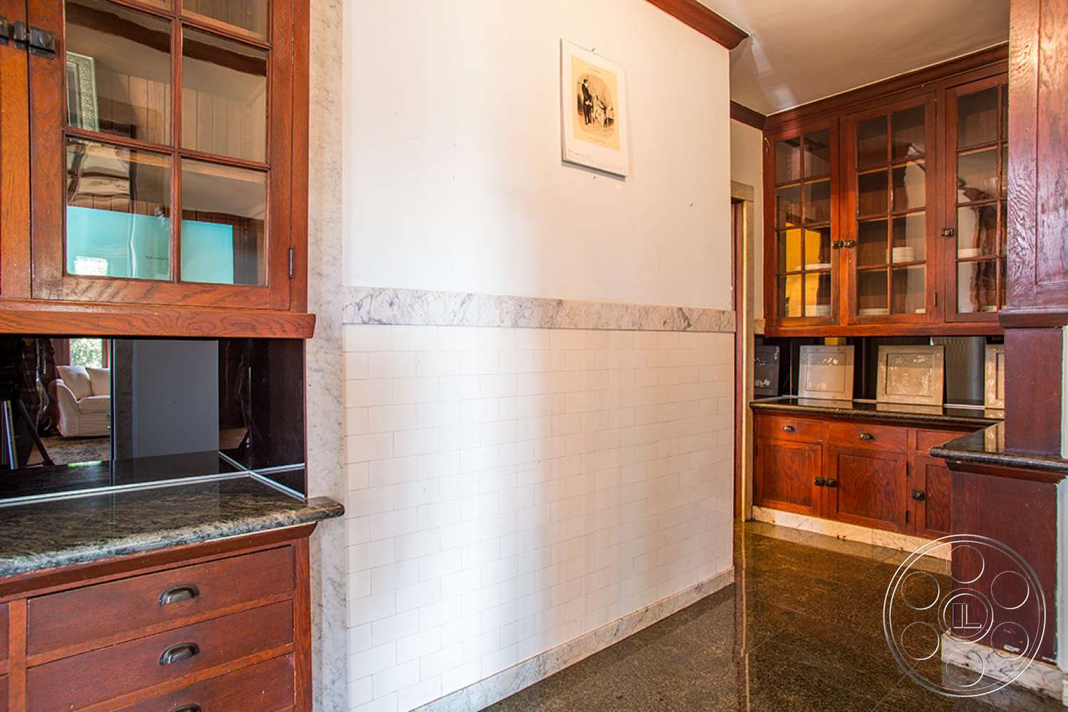 The Rosenheim Mansion - indoors, wood, furniture, hardwood, bookcase