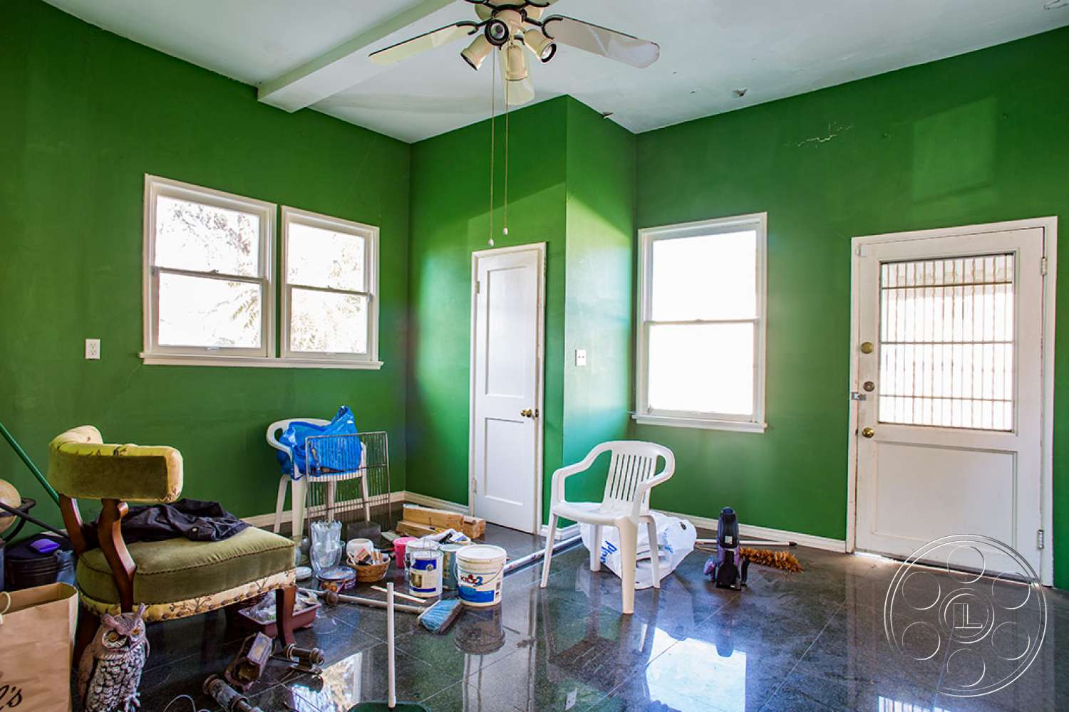 The Rosenheim Mansion - indoors, furniture, room, chair, ceiling fan, appliance