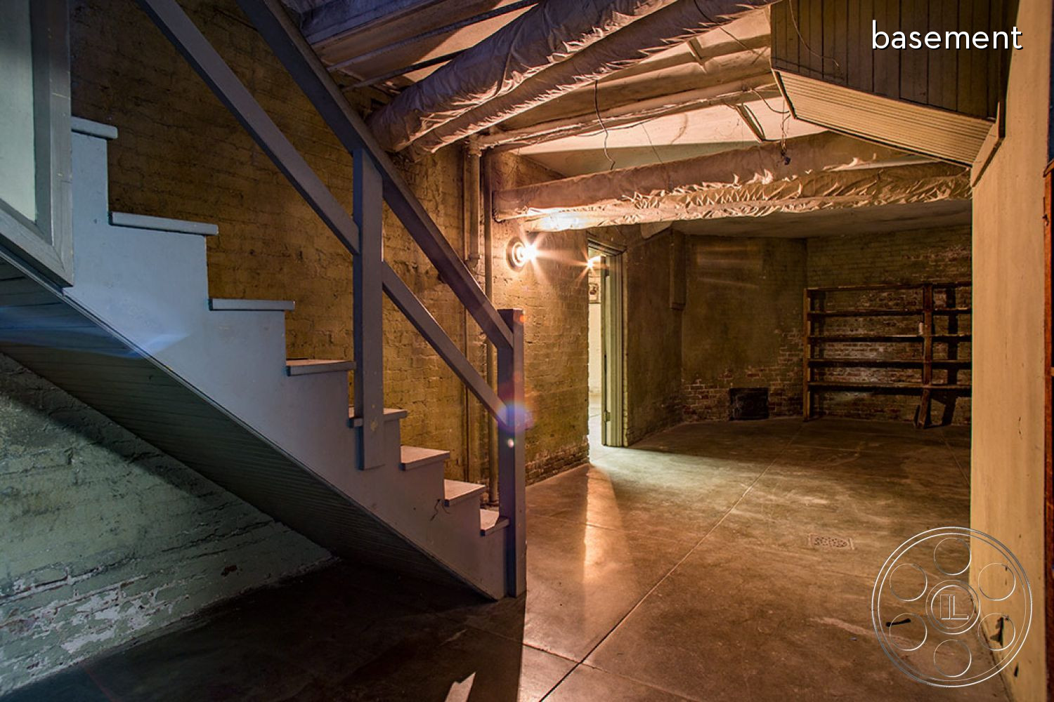 The Rosenheim Mansion - indoors, room, wood, staircase, hardwood, basement