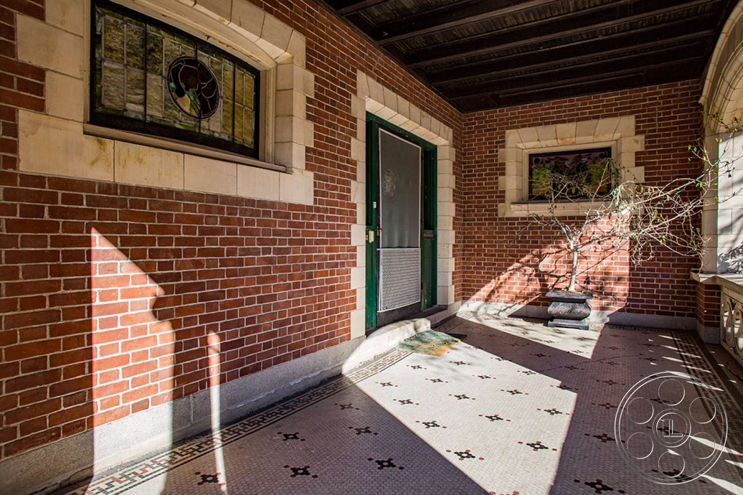 The Rosenheim Mansion - flagstone, door, brick