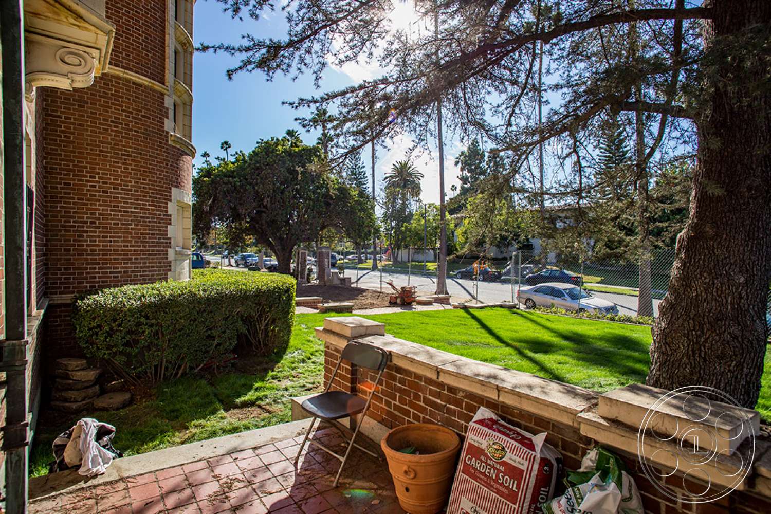 The Rosenheim Mansion - furniture, chair, car, transportation, automobile, vehicle, outdoors, flagstone, tree, grass