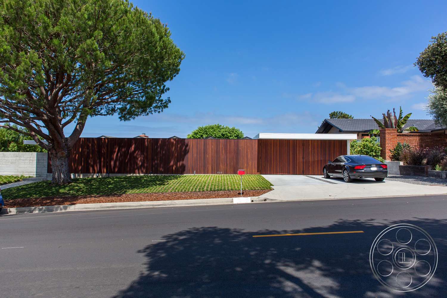 Koenig House Palos Verdes - plant, car, transportation, automobile, vehicle, tarmac, asphalt, tree, tree trunk