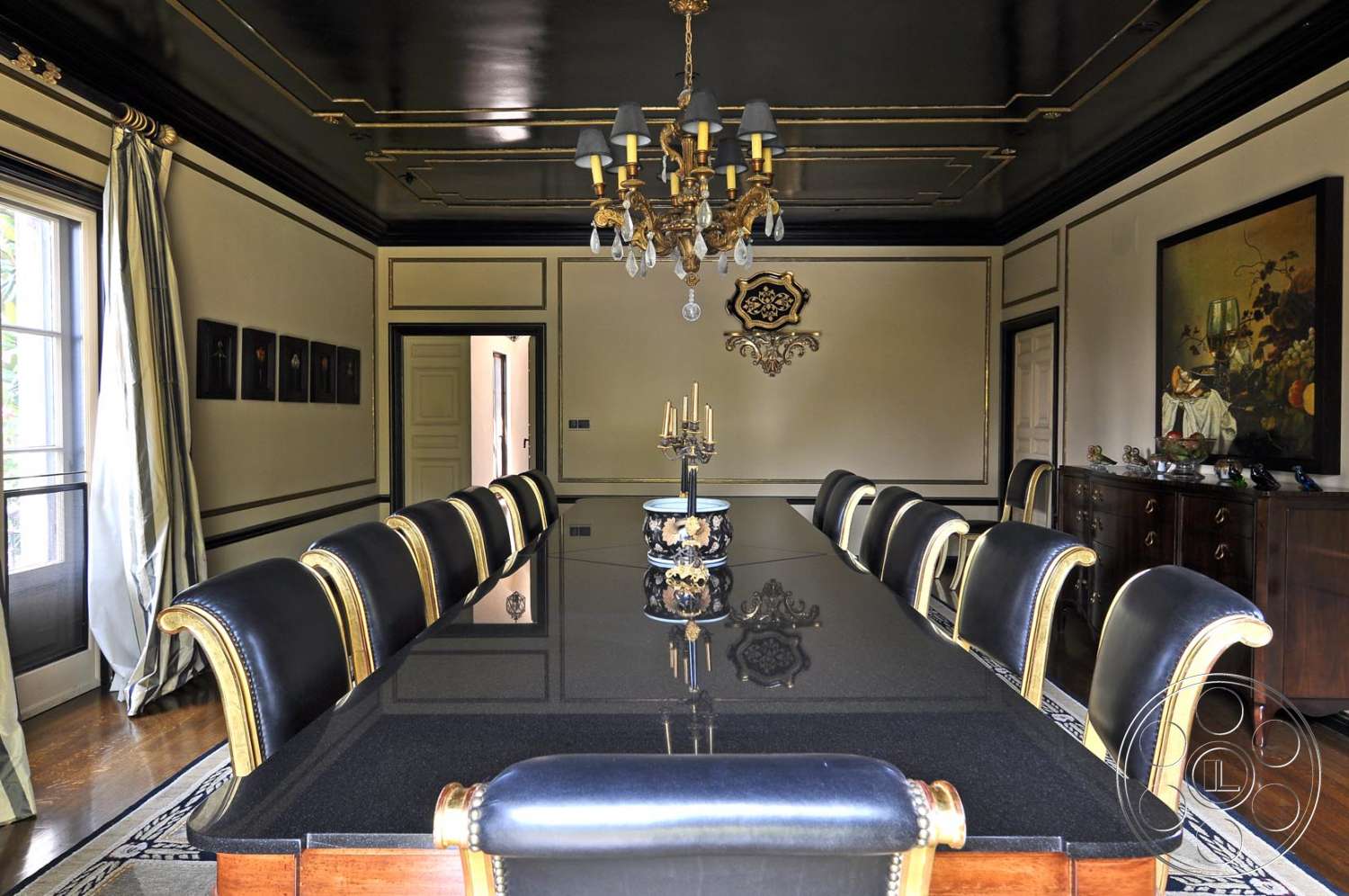 Medit 51 - dining room - indoors, room, meeting room, conference room, lamp, chandelier, dining room