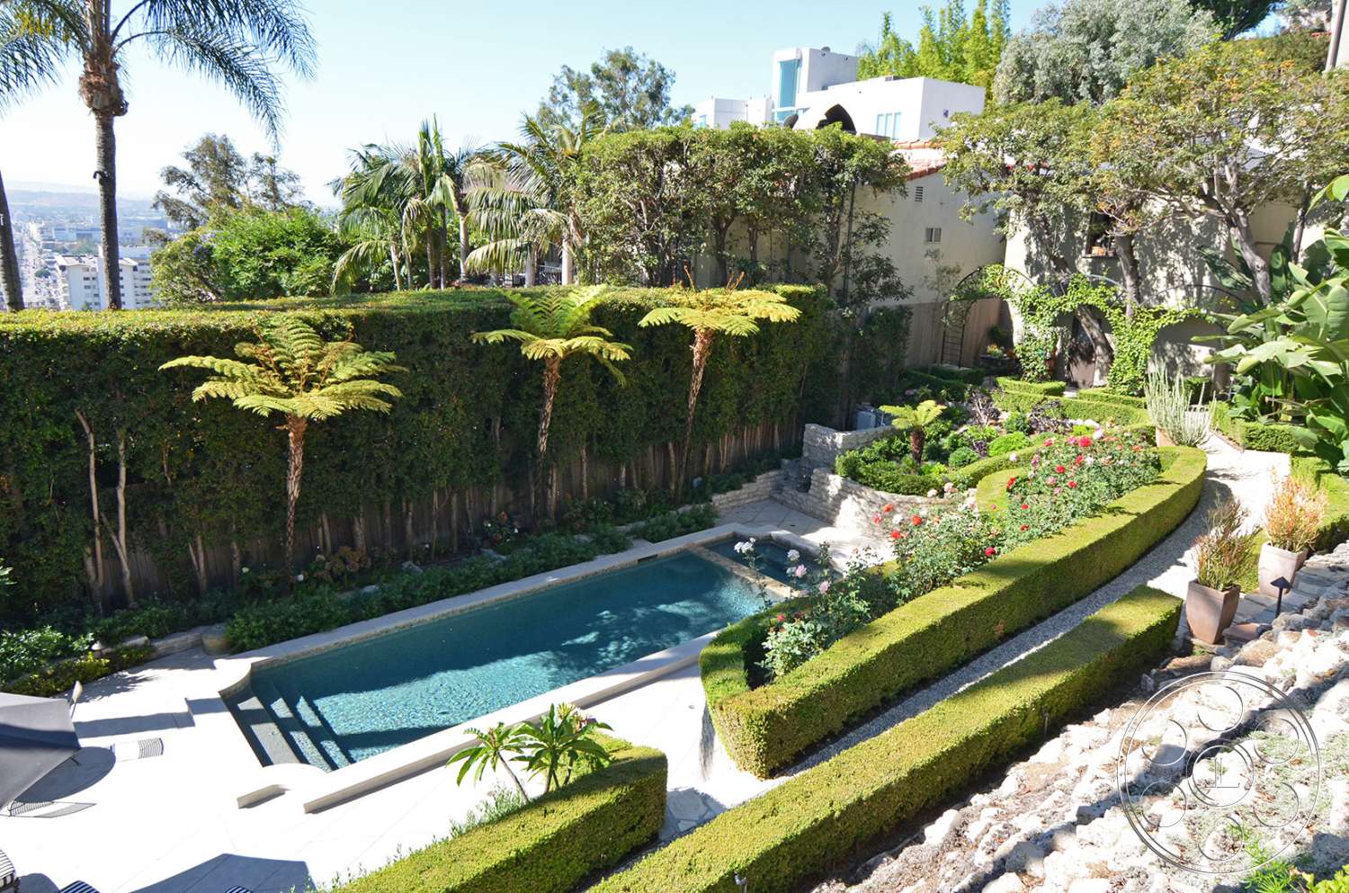 Retro 162 - outdoors, flagstone, house, villa, garden, arbour