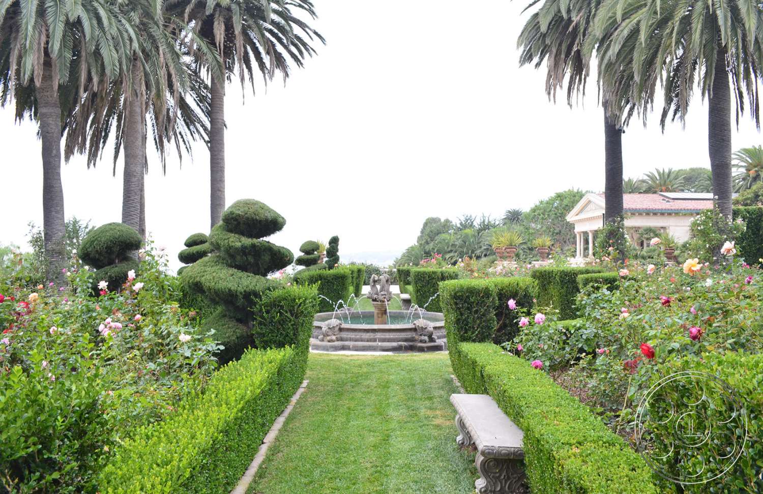 Mansion 16 - furniture, outdoors, bench, garden, arbour, grass