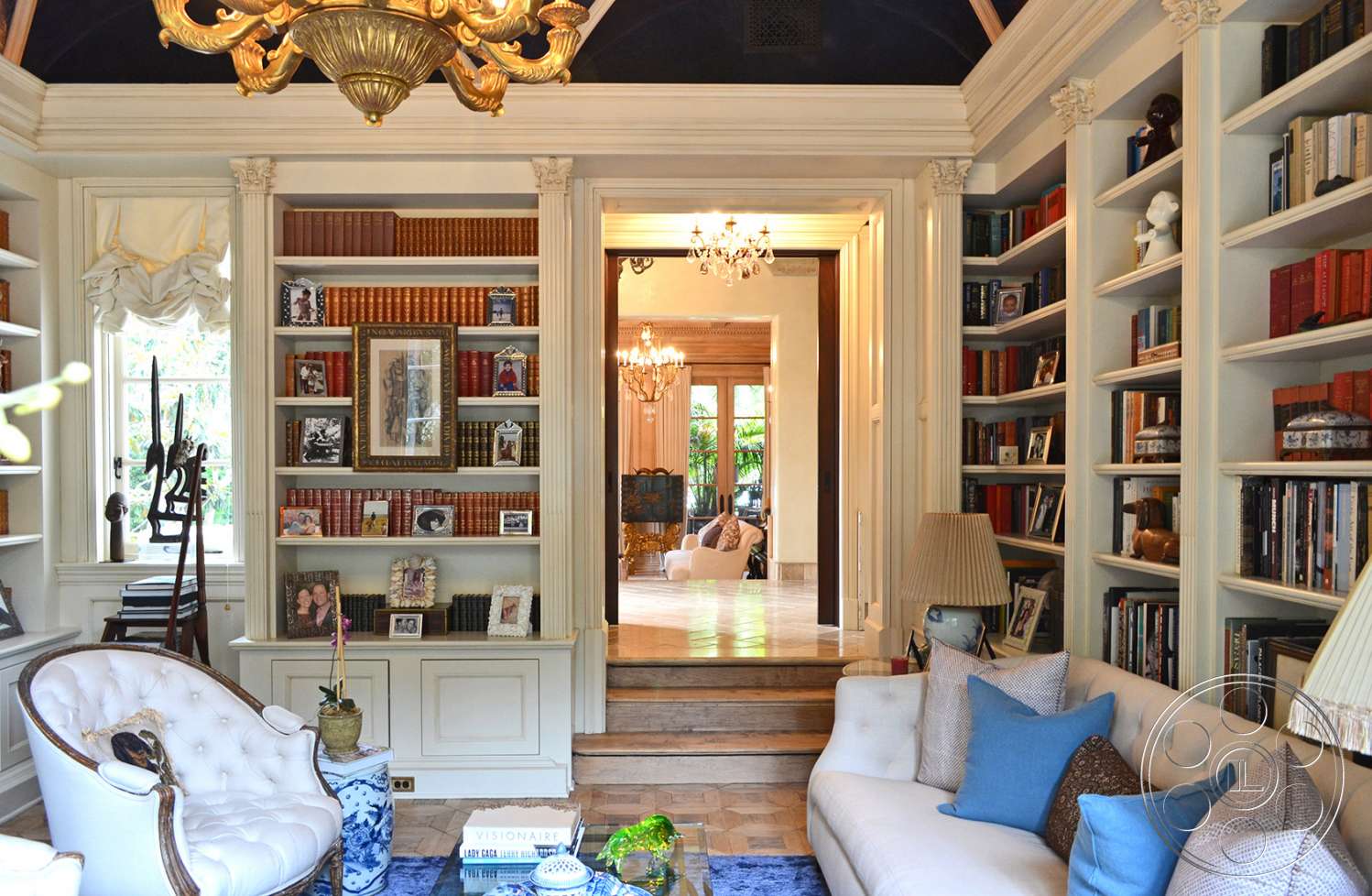 Mansion 16 - indoors, furniture, room, living room, couch, bookcase