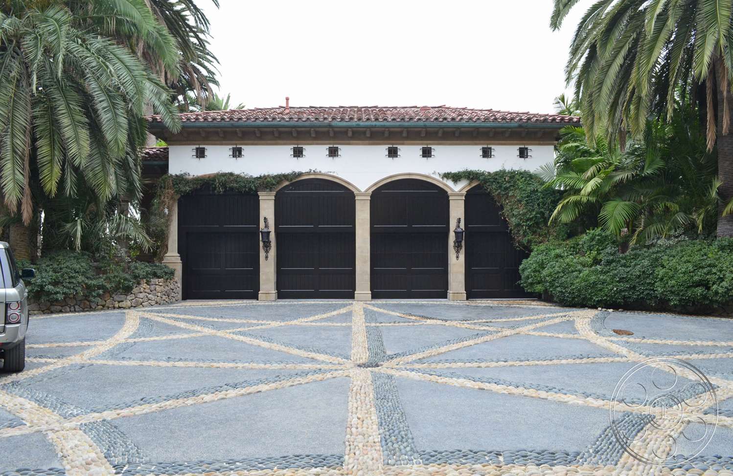 Mansion 16 - car, transportation, automobile, vehicle, flagstone, path, walkway