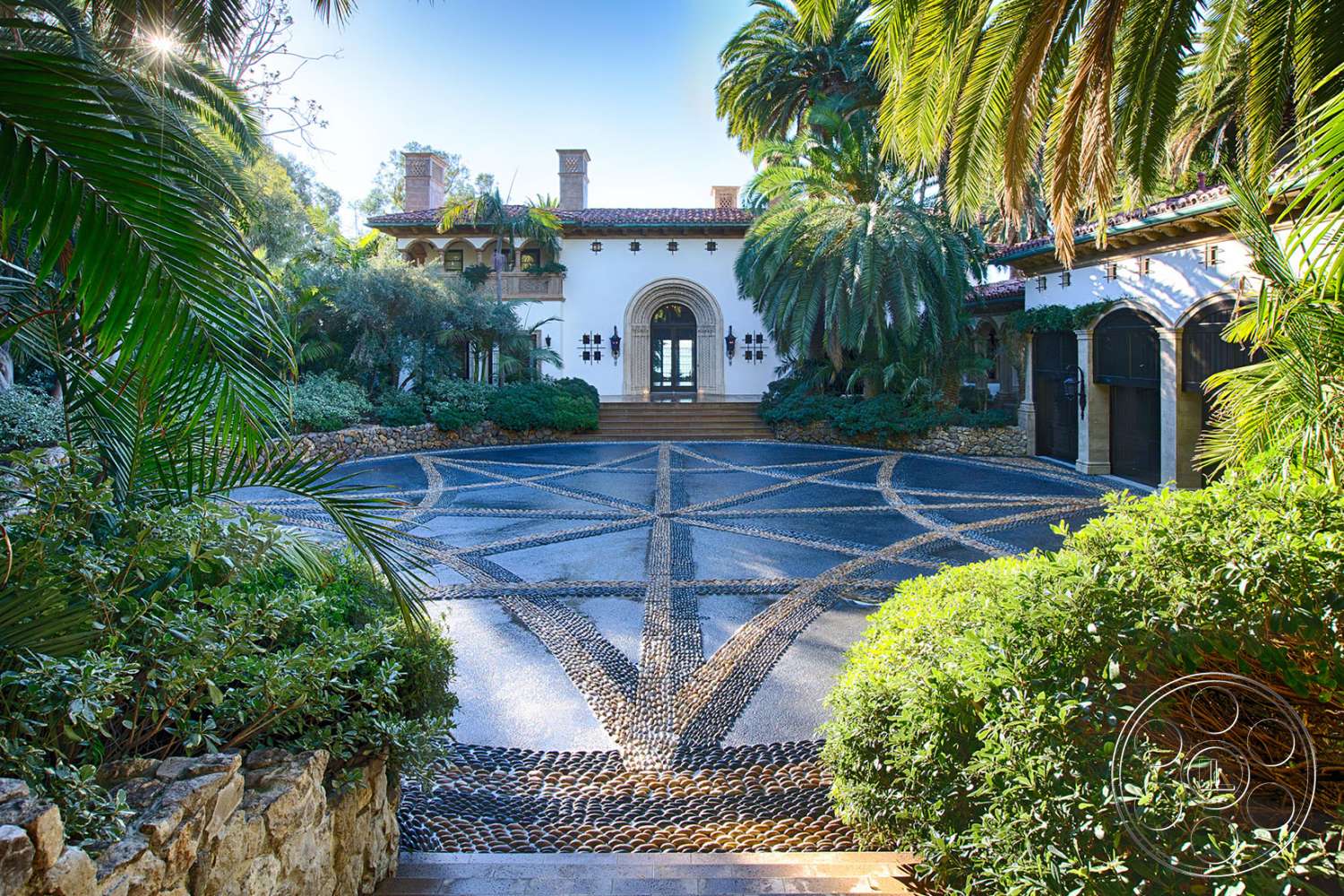 Mansion 16 - outdoors, flagstone, house, villa, garden, arbour