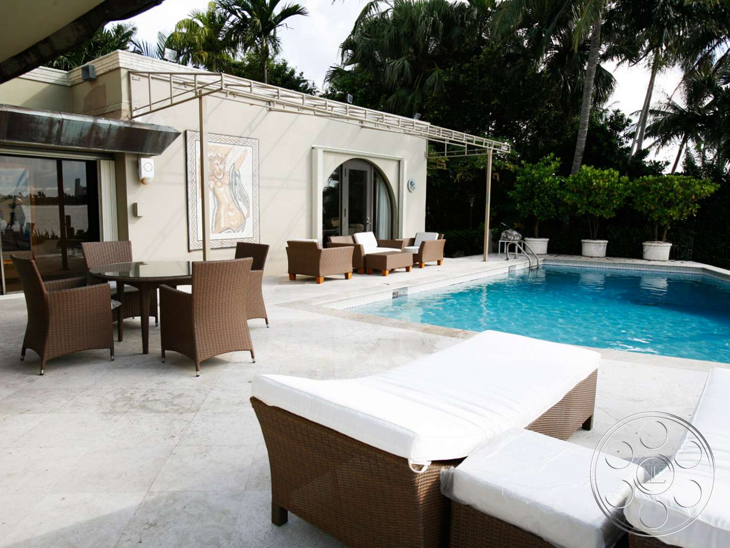 Miami 28 - furniture, chair, patio, water, pool, house, villa, tub, hot tub, jacuzzi