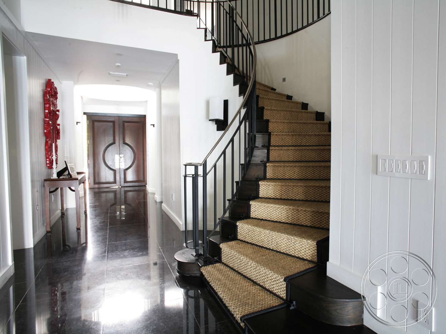 Miami 18 - indoors, wood, room, living room, handrail, banister, staircase