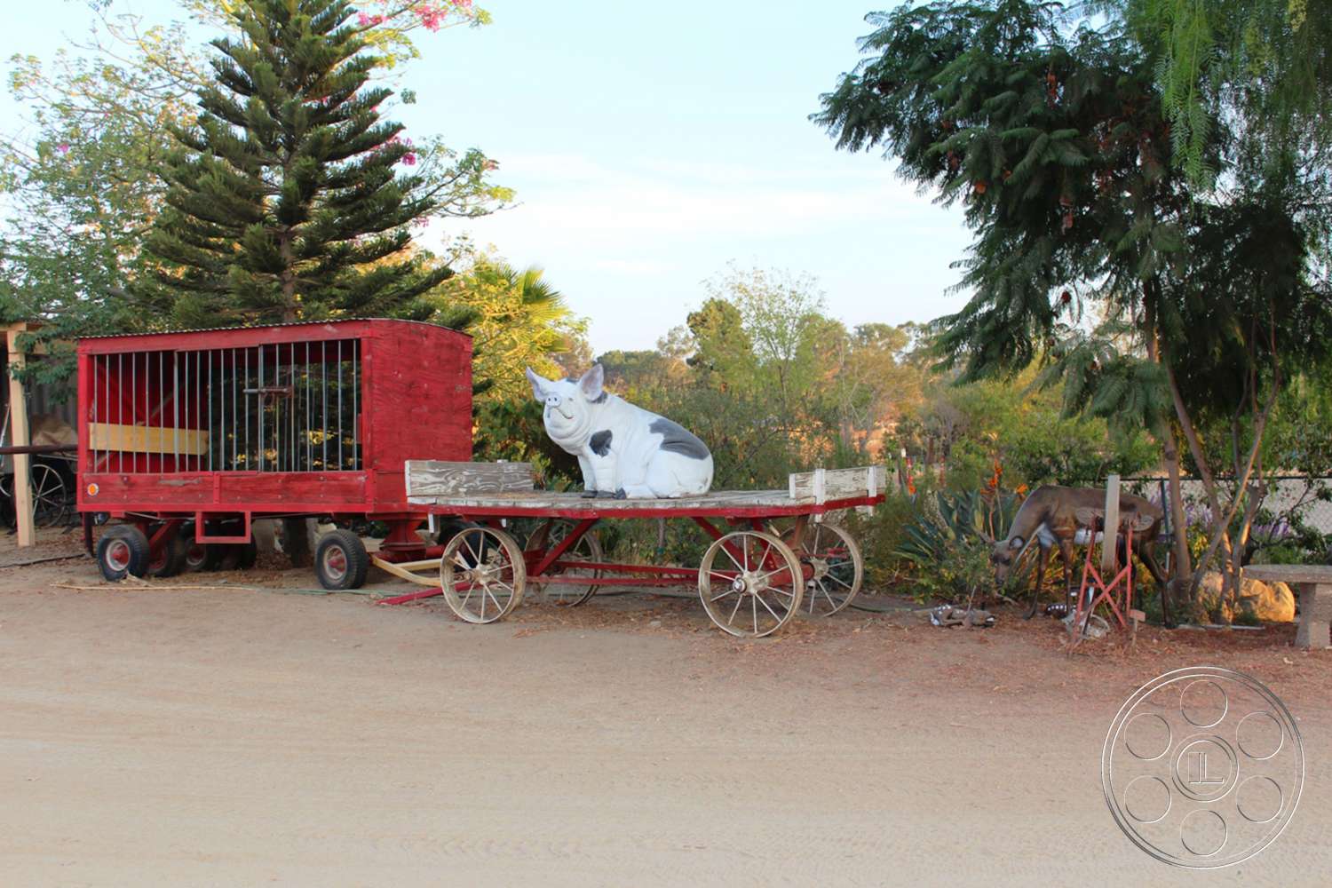 Ranch 6 - transportation, vehicle, machine, wheel, tree, fir, abies, truck, wagon, horse cart