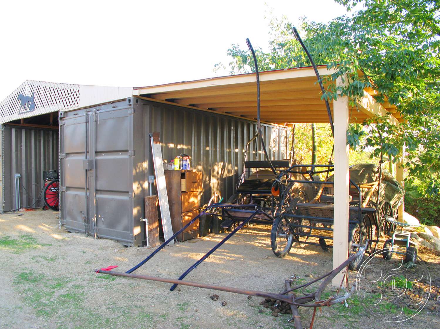 Ranch 6 - machine, wheel, porch, shipping container
