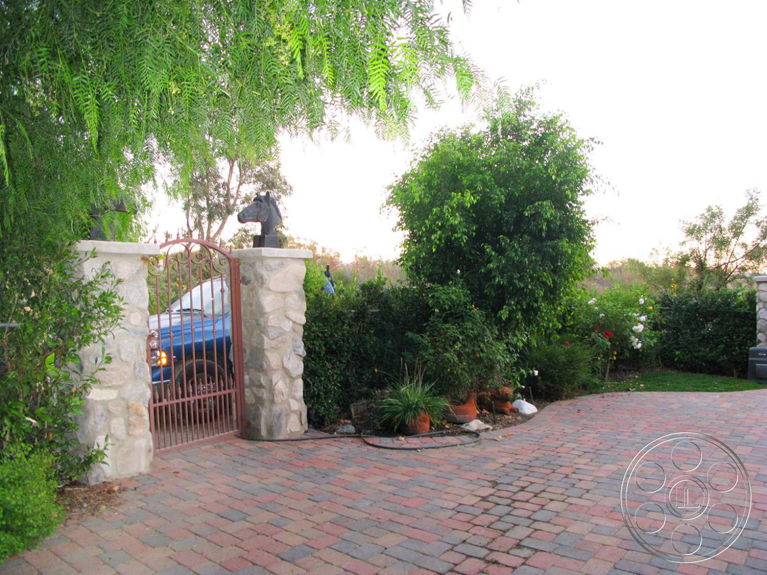 Ranch 6 - outdoors, flagstone, gate, path, walkway
